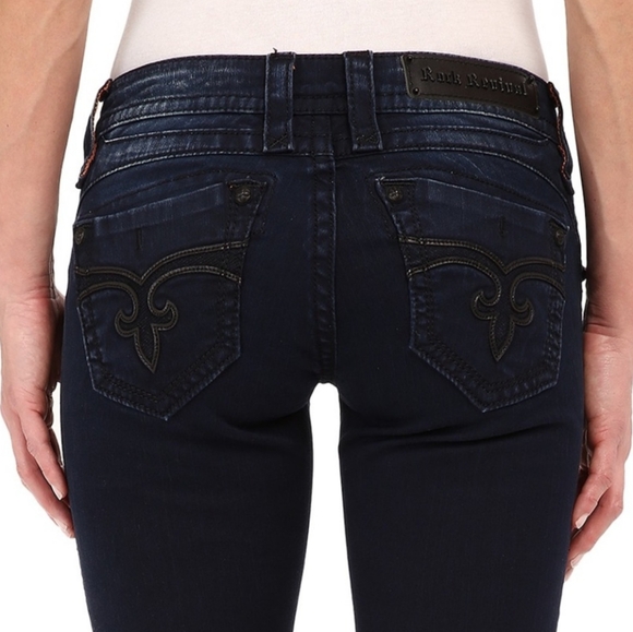 Rock Revival Women's Deep Indigo Skinny Jeans - Picture 2 of 14